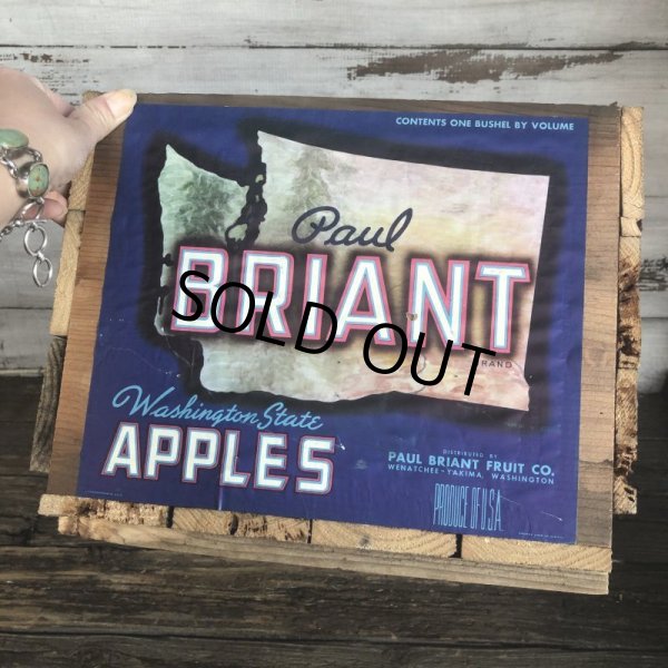 画像6: Vintage Wooden Fruits Crate Box BRIANT (T546) (6)