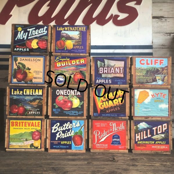 画像7: Vintage Wooden Fruits Crate Box My Treat (T553) (7)