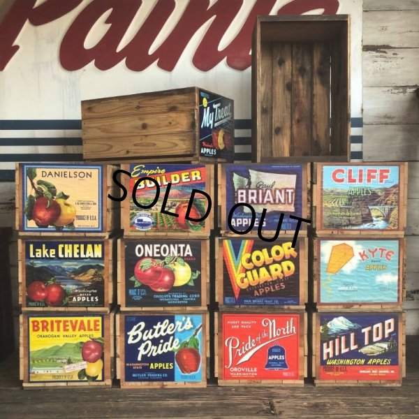 画像7: Vintage Wooden Fruits Crate Box Pride of the North (T548) (7)