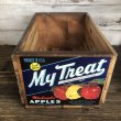 画像1: Vintage Wooden Fruits Crate Box My Treat (T553) (1)