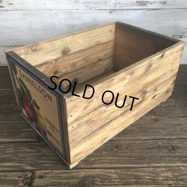 画像3: Vintage Wooden Fruits Crate Box DANIELSON (T556) (3)