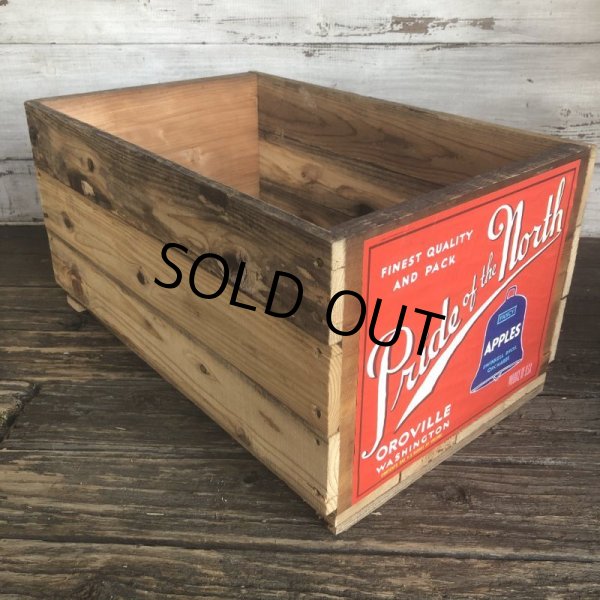 画像2: Vintage Wooden Fruits Crate Box Pride of the North (T548) (2)