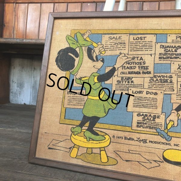 画像4: 70s Vintage Walter Lantz Andy Panda Burlap Art (T566) (4)