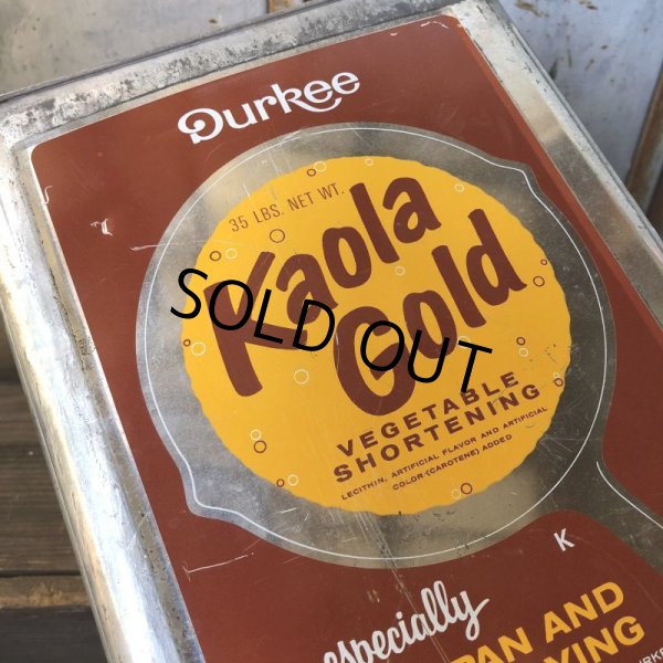 画像6: Vintage Kaola Gold Vegetable Shortening 35LBS Can (T580) (6)