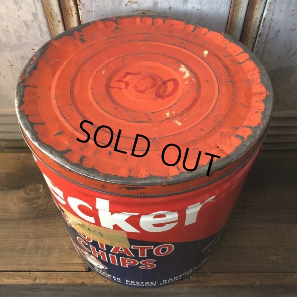 画像6: Vintage Becker Potato Chips Tin Can (T573) (6)