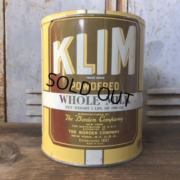 画像1: Vintage KLIM Whole Milk 5 Can THE BORDEN COMPANY (T576） (1)