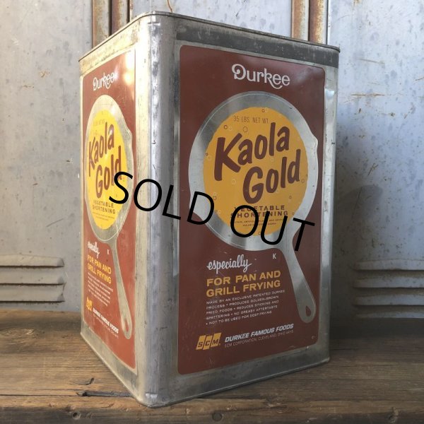 画像3: Vintage Kaola Gold Vegetable Shortening 35LBS Can (T580) (3)