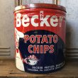 画像2: Vintage Becker Potato Chips Tin Can (T573) (2)