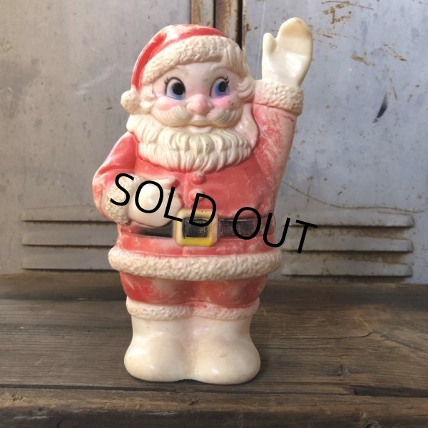 画像1: Vintage Santa Claus Rubber Doll 21cm (T544) (1)