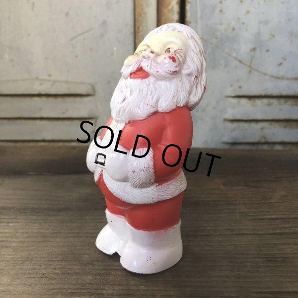 画像4: Vintage Santa Claus Rubber Doll 12.5cm (T543) (4)