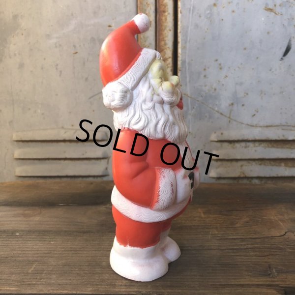 画像2: Vintage Santa Claus Rubber Doll 19.5cm (T540) (2)