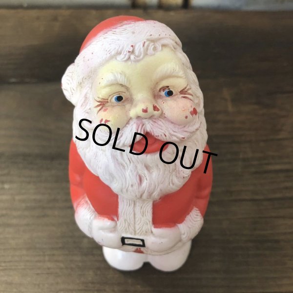 画像5: Vintage Santa Claus Rubber Doll 12.5cm (T543) (5)