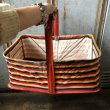 画像10: 40s Vintage Grocery Store Shopping Canvas Basket  (T551) (10)