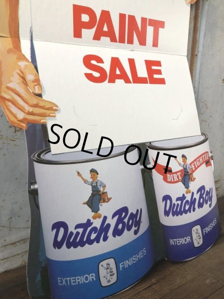 画像2: Vintage Dutch Boy Paint Store Display Life Size Cardboard Sign (T566) (2)