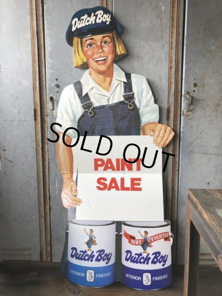 画像1: Vintage Dutch Boy Paint Store Display Life Size Cardboard Sign (T566) (1)