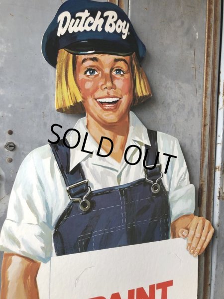画像4: Vintage Dutch Boy Paint Store Display Life Size Cardboard Sign (T566) (4)