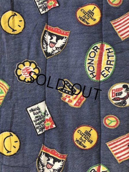 画像13: Vintage Smiley Face Hippie Sleeping Bag nice color (T567) (13)