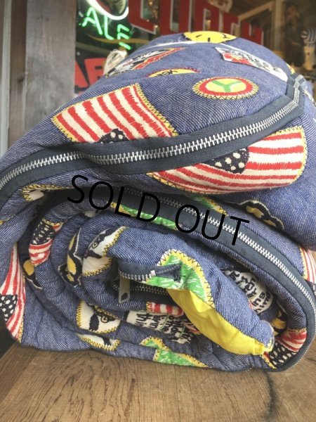 画像7: Vintage Smiley Face Hippie Sleeping Bag nice color (T567) (7)