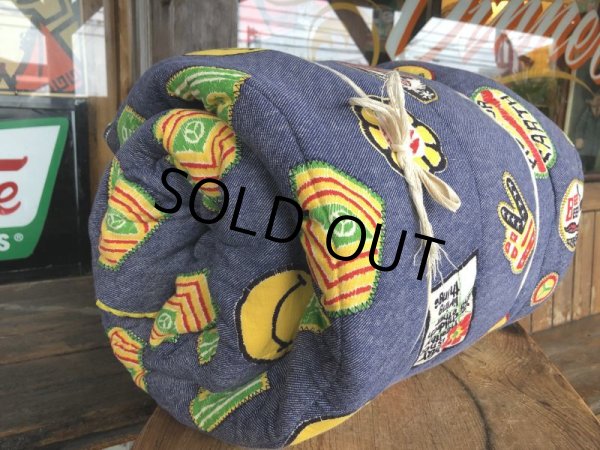 画像4: Vintage Smiley Face Hippie Sleeping Bag nice color (T567) (4)