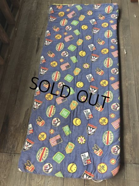 画像10: Vintage Smiley Face Hippie Sleeping Bag nice color (T567) (10)