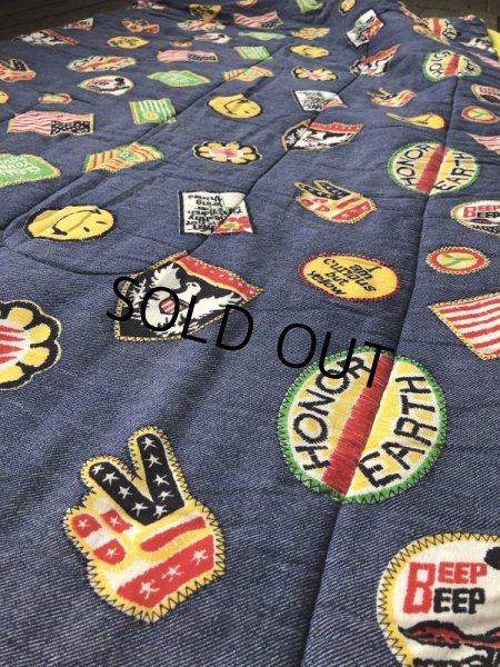 画像18: Vintage Smiley Face Hippie Sleeping Bag nice color (T567) (18)
