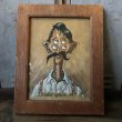 画像2: Vintage Drunkenman Double Vision Four Eyes 4 Eyed ART w/frame (T568) (2)