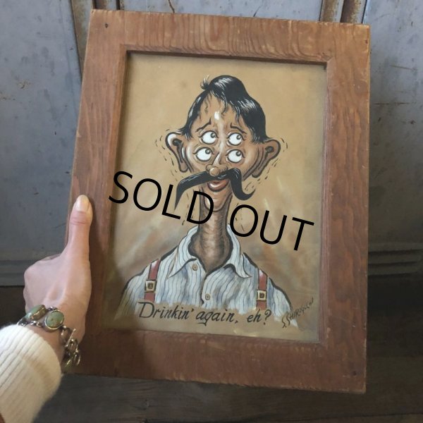 画像10: Vintage Drunkenman Double Vision Four Eyes 4 Eyed ART w/frame (T568) (10)