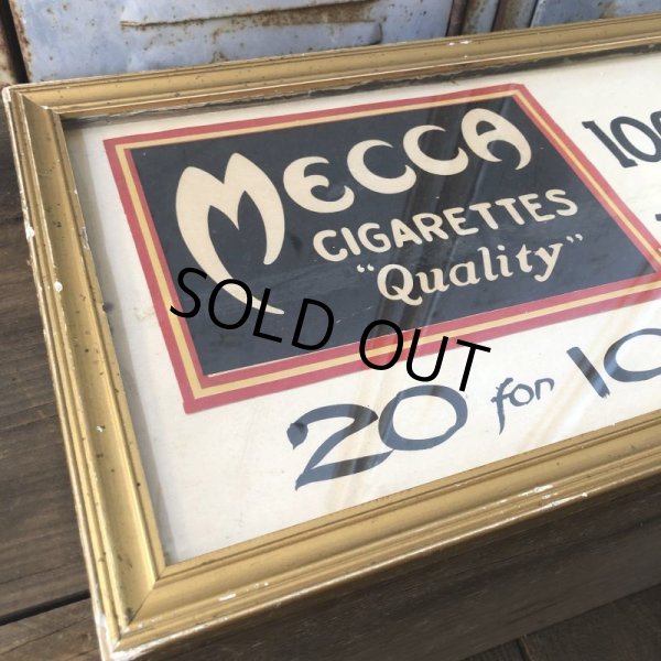 画像3: Vintage Mecca Cigarette Advertising Hand Printed, Framed,Store Sign (T571) (3)