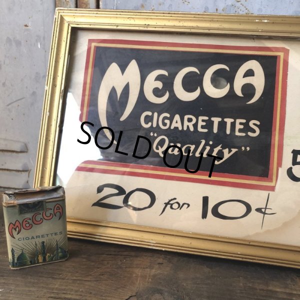 画像2: Vintage Mecca Cigarette Advertising Hand Printed, Framed,Store Sign (T571) (2)