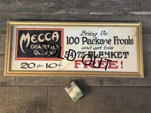 画像9: Vintage Mecca Cigarette Advertising Hand Printed, Framed,Store Sign (T571) (9)