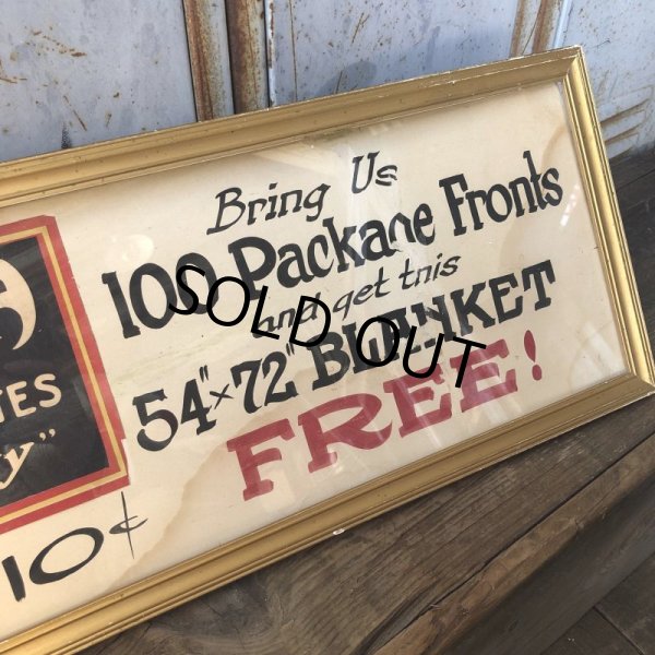 画像6: Vintage Mecca Cigarette Advertising Hand Printed, Framed,Store Sign (T571) (6)