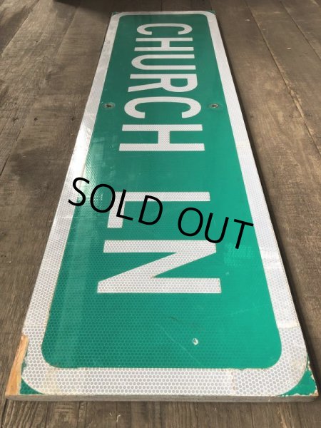 画像5: Vintage Road Sign CHURCH LN (T576) (5)