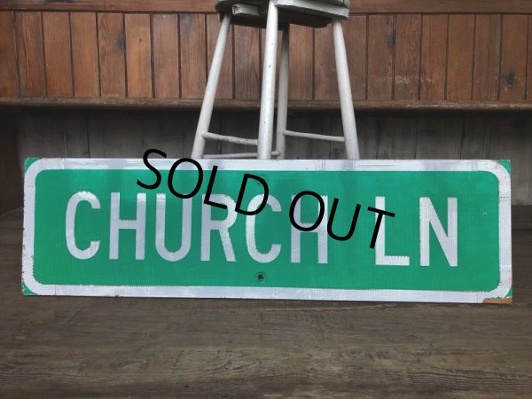 画像7: Vintage Road Sign CHURCH LN (T576) (7)