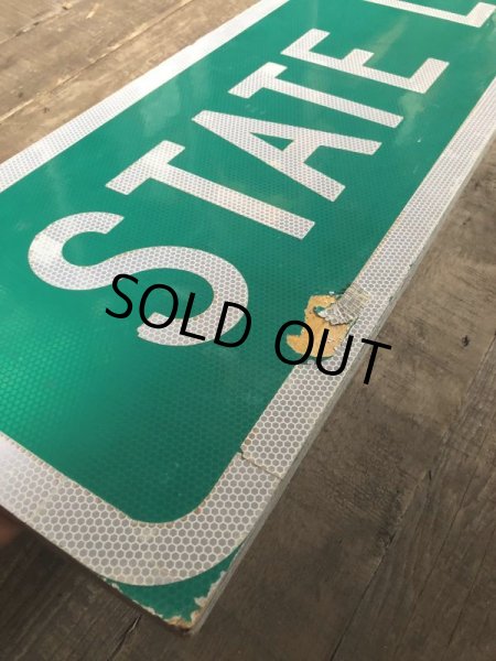 画像3: Vintage Road Sign STATE LINE LN (T578) (3)