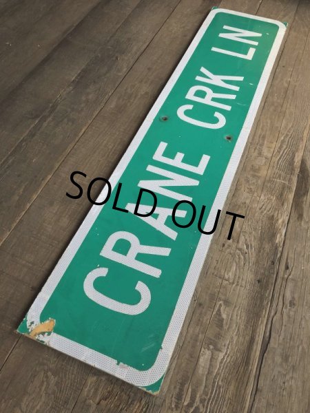 画像8: Vintage Road Sign CRANE CRK LN (T574) (8)