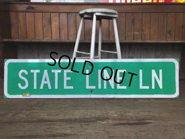 画像7: Vintage Road Sign STATE LINE LN (T578) (7)
