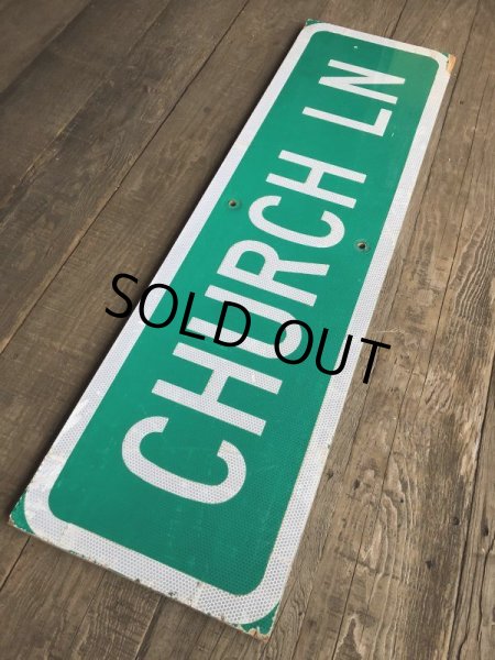 画像8: Vintage Road Sign CHURCH LN (T576) (8)
