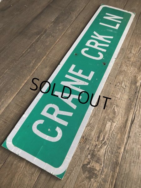 画像9: Vintage Road Sign CRANE CRK LN (T560) (9)