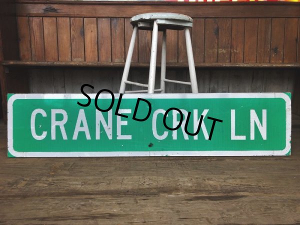 画像8: Vintage Road Sign CRANE CRK LN (T560) (8)
