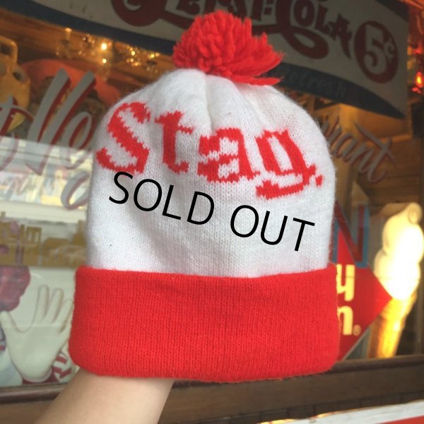 画像1: Vintage Knit Cap Stag Beer (T547) (1)