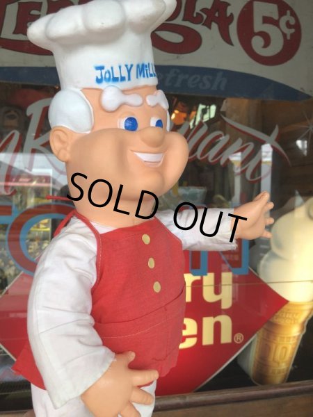 画像6: 70s Vintage Advertising Miller Flour Store Display Jolly Doll 50cm (T544) (6)