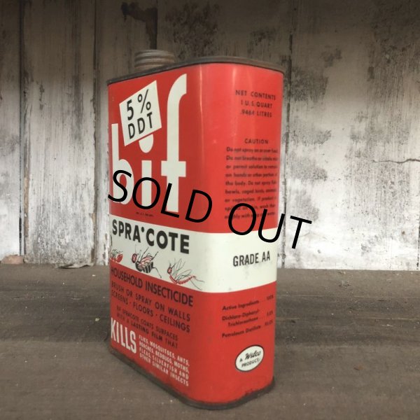 画像2: Vintage BIF Spra Cote Kills Quart Oil can (T563)  (2)
