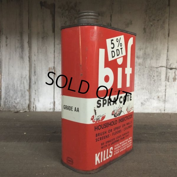 画像4: Vintage BIF Spra Cote Kills Quart Oil can (T563)  (4)