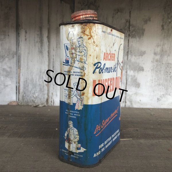 画像4: Vintage Archer Linseed Oil QT Can (T559)  (4)