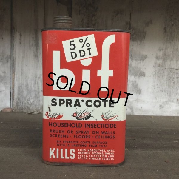 画像1: Vintage BIF Spra Cote Kills Quart Oil can (T563)  (1)