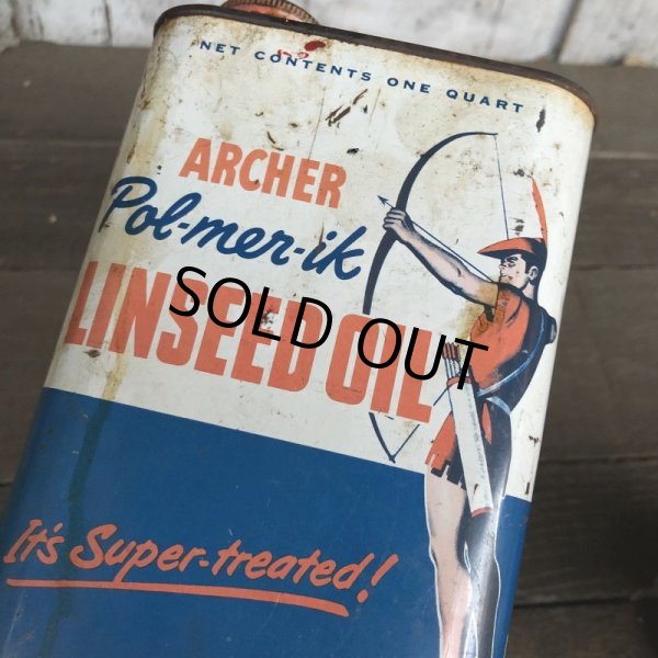 画像9: Vintage Archer Linseed Oil QT Can (T559)  (9)