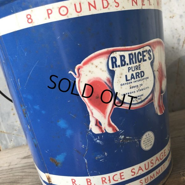 画像8: Vintage RICE's Lard Can 8 Pond (T560) (8)