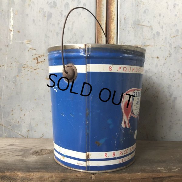 画像2: Vintage RICE's Lard Can 8 Pond (T560) (2)