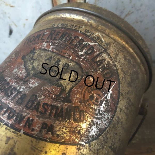 画像6: Vintage A&B BRAND Meats Lard Can 5 Lbs (T562) (6)