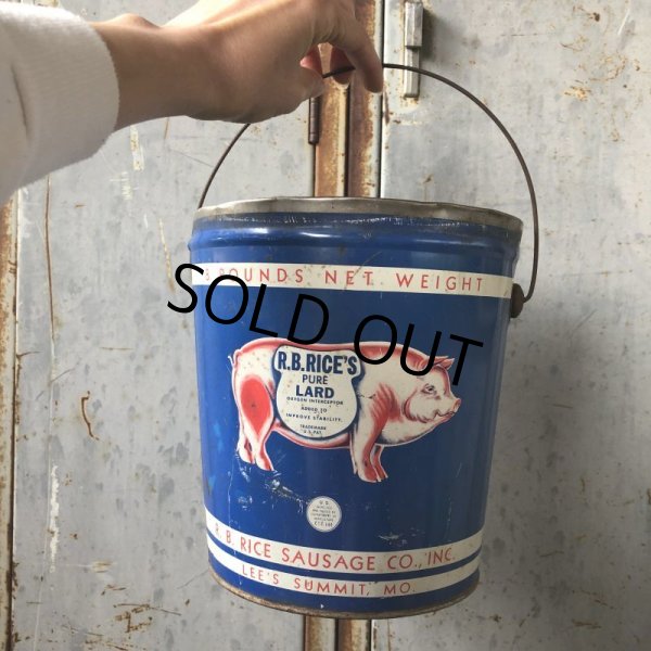 画像10: Vintage RICE's Lard Can 8 Pond (T560) (10)